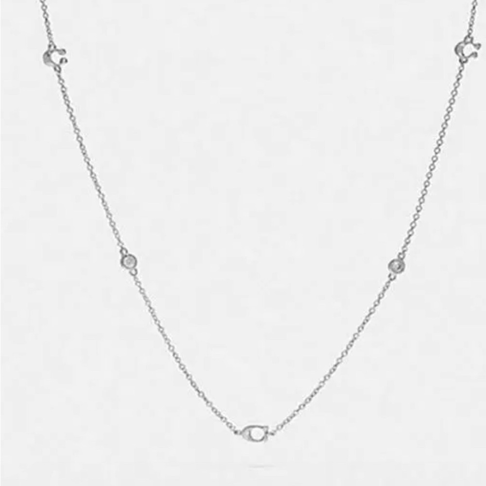 Coach Rainbow Swarovski Crystals stone statement necklace . No tag new - Picture 1 of 4
